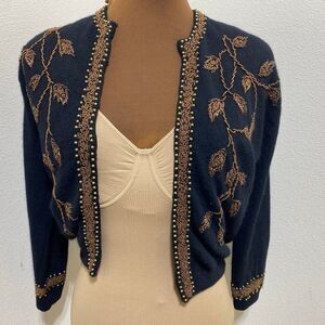 Miles Sweaters Vintage Lambs Wool Blend Cardigan Sweater No Size Tag